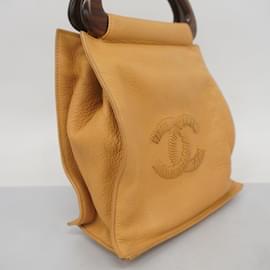 Chanel-Chanel Brown Leather Handbag-Brown