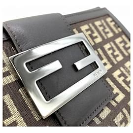 Fendi-Fendi Zucchino Long Wallet-Brown