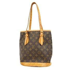 Louis Vuitton-Louis Vuitton Monogram Bucket PM Tote Bag-Brown