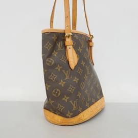 Louis Vuitton-Louis Vuitton Monogram Bucket PM Tote Bag-Brown