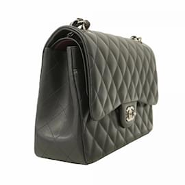 Chanel-Chanel Black Lambskin Shoulder Bag-Black
