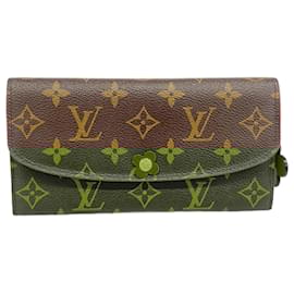 Louis Vuitton-Louis Vuitton Long Wallet Monogram Portofois Emily M62941 Poppy Red-Other