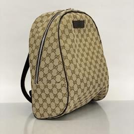 Gucci-Gucci Brown Canvas Backpack-Brown
