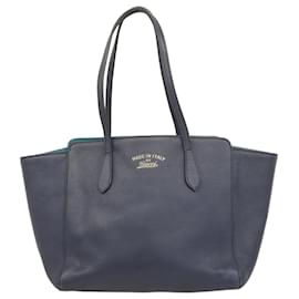 Gucci-Gucci Swing Tote Bag-Navy blue