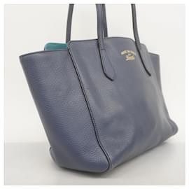 Gucci-Gucci Swing Tote Bag-Navy blue