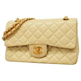 Chanel-Chanel Beige Lambskin Shoulder Bag-Beige
