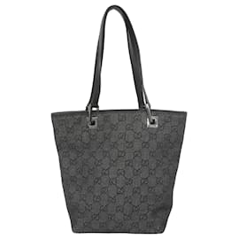 Gucci-Gucci Black Denim Tote Bag-Black