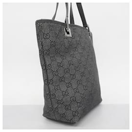 Gucci-Gucci Black Denim Tote Bag-Black