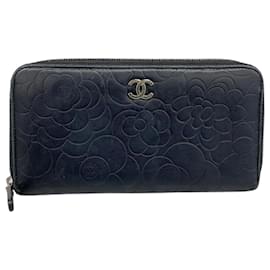 Chanel-Chanel Long Wallet in Black Lambskin-Black