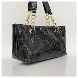 Chanel-Chanel Black Patent Leather Handbag-Black