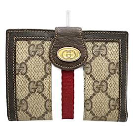 Gucci-Gucci Old Sherry Line Bi-fold Wallet-Brown