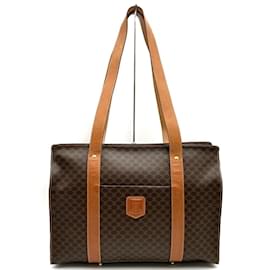Céline-Celine Macadam Tote Bag-Brown