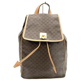 Céline-Celine Macadam Pattern Brown Backpack-Brown