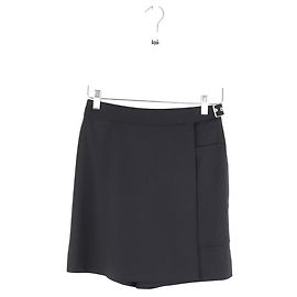 Hermès Schwarzer Wollshortsrock Schwarz