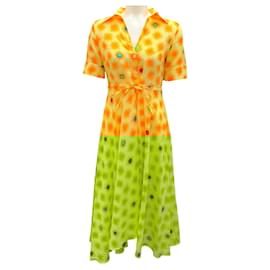 Autre Marque-Emporio Sirenuse Yellow Cotton Voile Lucy Smile Dress-Yellow