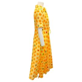Autre Marque-Emporio Sirenuse Yellow Cotton Voile Lucy Smile Dress-Yellow