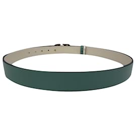 Valentino Garavani-Valentino VLogo Reversible Slim Belt 85 in Mint Green Leather -Other,Green