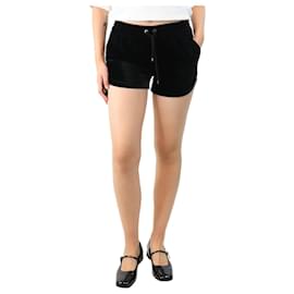 Brunello Cucinelli-Black velvet mini shorts - size S-Black