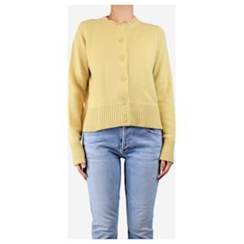 Crimson-Yellow cashmere cardigan - size M-Yellow