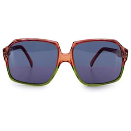 Yves Saint Laurent-Vintage Red Oversize Sunglasses ARMANDIA 52/18-Red