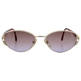 Fendi-Vintage Brown Gold Sunglasses VL7018 53/17 135mm-Brown