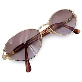 Fendi-Vintage Brown Gold Sunglasses VL7018 53/17 135mm-Brown