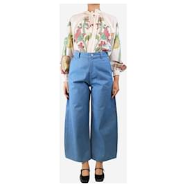 Autre Marque-Blue wide-leg jeans - size S-Blue