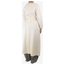 Autre Marque-Ivory belted long coat - size UK 10-Cream