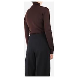 Gabriela Hearst-Brown funnel-neck jumper - size M-Brown