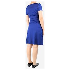 Prada-Blue cotton-blend midi dress - size UK 10-Blue