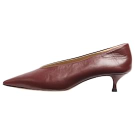 Autre Marque-Maroon Babouche pumps - size EU 39-Dark red