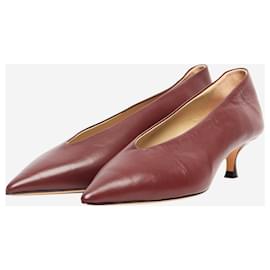 Autre Marque-Maroon Babouche pumps - size EU 39-Dark red