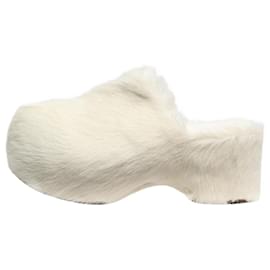 Jil Sander-White calf-hair clogs - size EU 35-White