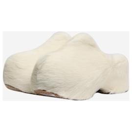 Jil Sander-White calf-hair clogs - size EU 35-White