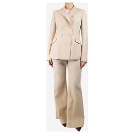 Gabriela Hearst Neutral two-piece suit set - size UK 10 Other