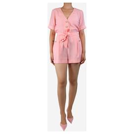 Jonathan Simkhai-Pink belted playsuit - size S-Pink