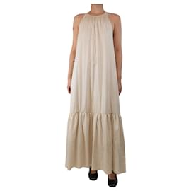 Autre Marque-Brown and white striped cotton-blend maxi dress - size S-Brown