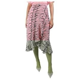Autre Marque-Pink zebra print wrap skirt - size S-Pink