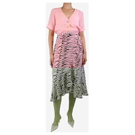 Autre Marque-Pink zebra print wrap skirt - size S-Pink