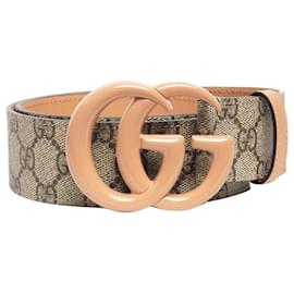 Gucci-Brown GG Marmont belt-Brown