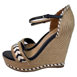 Gucci-Gucci High Heels Wedge Blue White Size 37.5-White,Blue