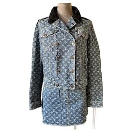 Louis Vuitton-Skirt suit-Blue
