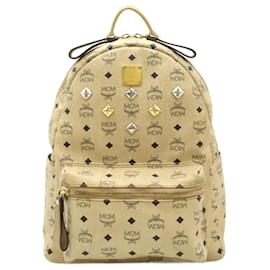 MCM-MCM Visetos Glam Backpack-Beige