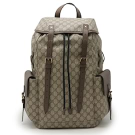Gucci-Gucci GG Supreme Sherry Line Backpack-Brown,Red,Green