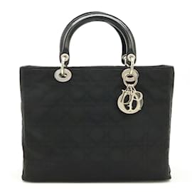 Christian Dior-Christian Dior Lady Cannage Handbag Tote-Black