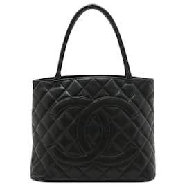 Chanel-Chanel Matelasse Coco Mark Reprint Tote Bag-Black