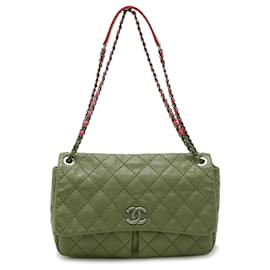 Chanel-Chanel Wild Stitch Matelasse Coco Mark Chain Shoulder Bag-Pink