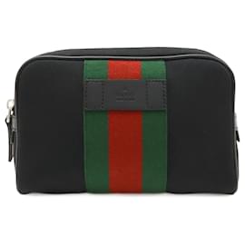Gucci-GUCCI Sherry Line Sling Bag-Black,Red,Green