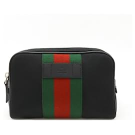 Gucci-GUCCI Sherry Line Sling Bag-Black,Red,Green