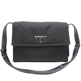 Prada-Prada Medium Padded Re-Nylon Shoulder Bag-Black